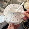 Beautiful Garden Ceramic Coffee Cup & Saucer Set