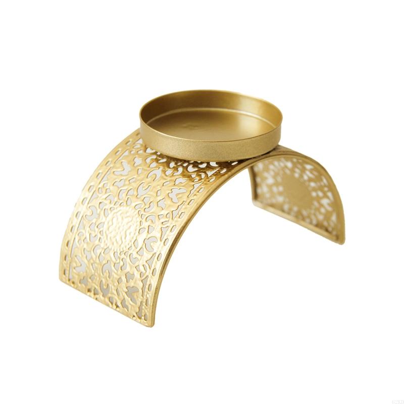 62KD Nástěnný držák svícnu s dutým vzorem, nástěnný držák na čajovou svíčku, stojan, železné řemeslo do obývacího pokoje, koupelny, na dvůr