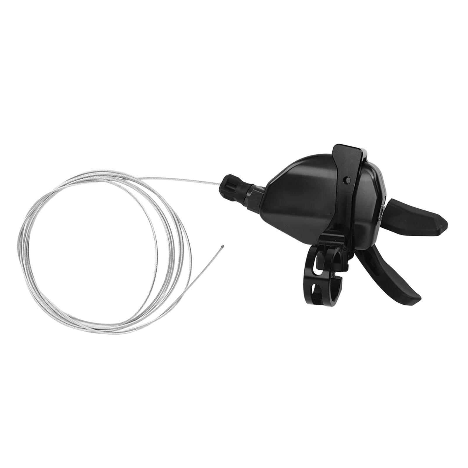 

Folding Bike Thumb Shifter 7 Speed Aluminum Alloy Bike Thumb Gear Shifter for 22.2MM Handlebars Black