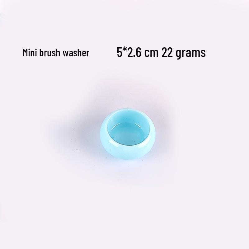 Porcelain-Look Jade Brush Washer: Durable, Water-Washable Ink Pad, Paperweight, Pen Holder, Ink Bowl.
