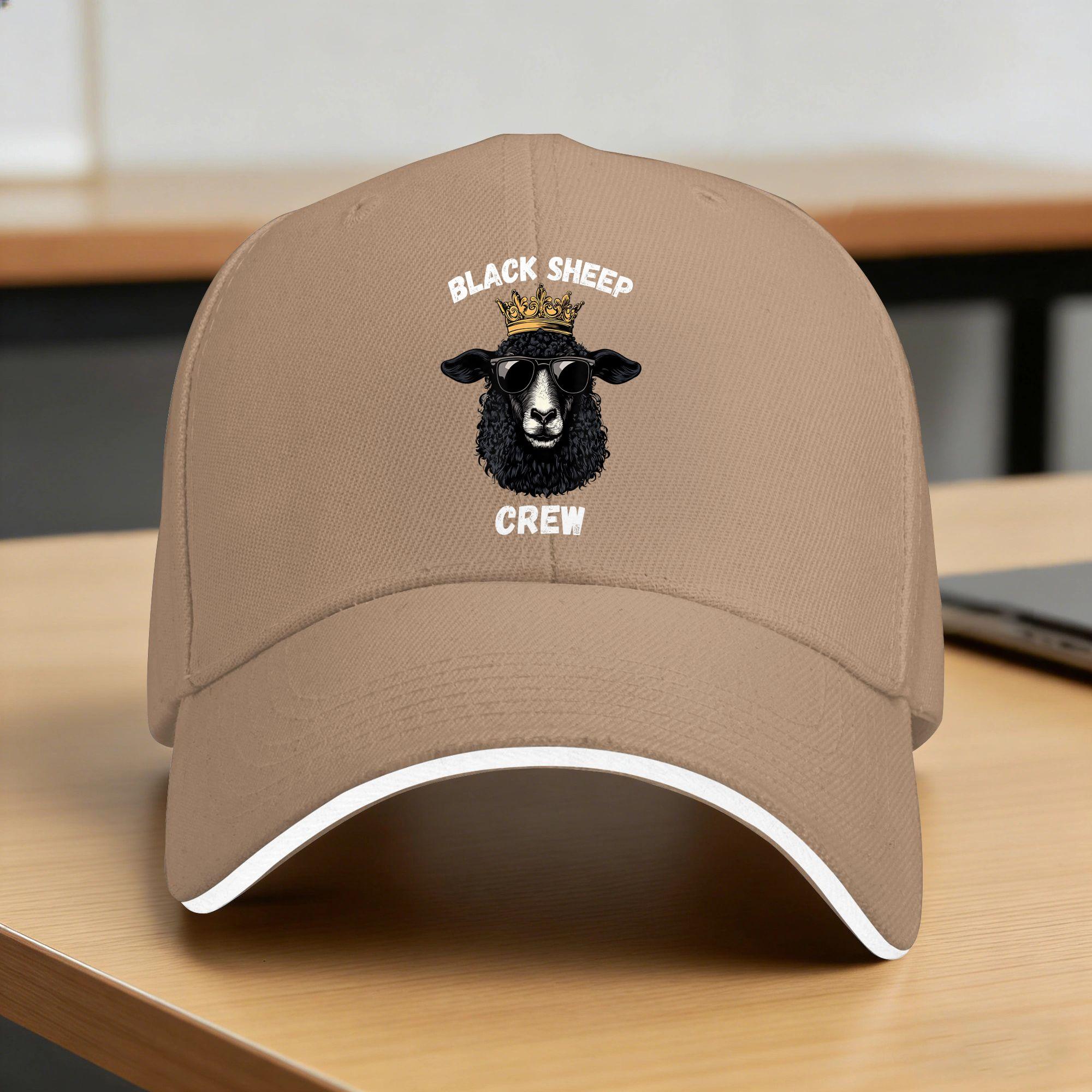 KUNS CAP Black Sheep Crew Sun Baseball Cap  Summer Fashion Trucker Hat For UnisexTeens Tennis Skate Baseball Caps One Size