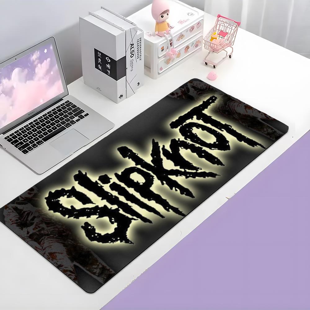 Leistungsstarke Dark Metal Band Sslipknot Mauspads Großes Gaming-Mauspad Mit Dick Genähtem Rand Rutschfeste Schreibtischmatte
