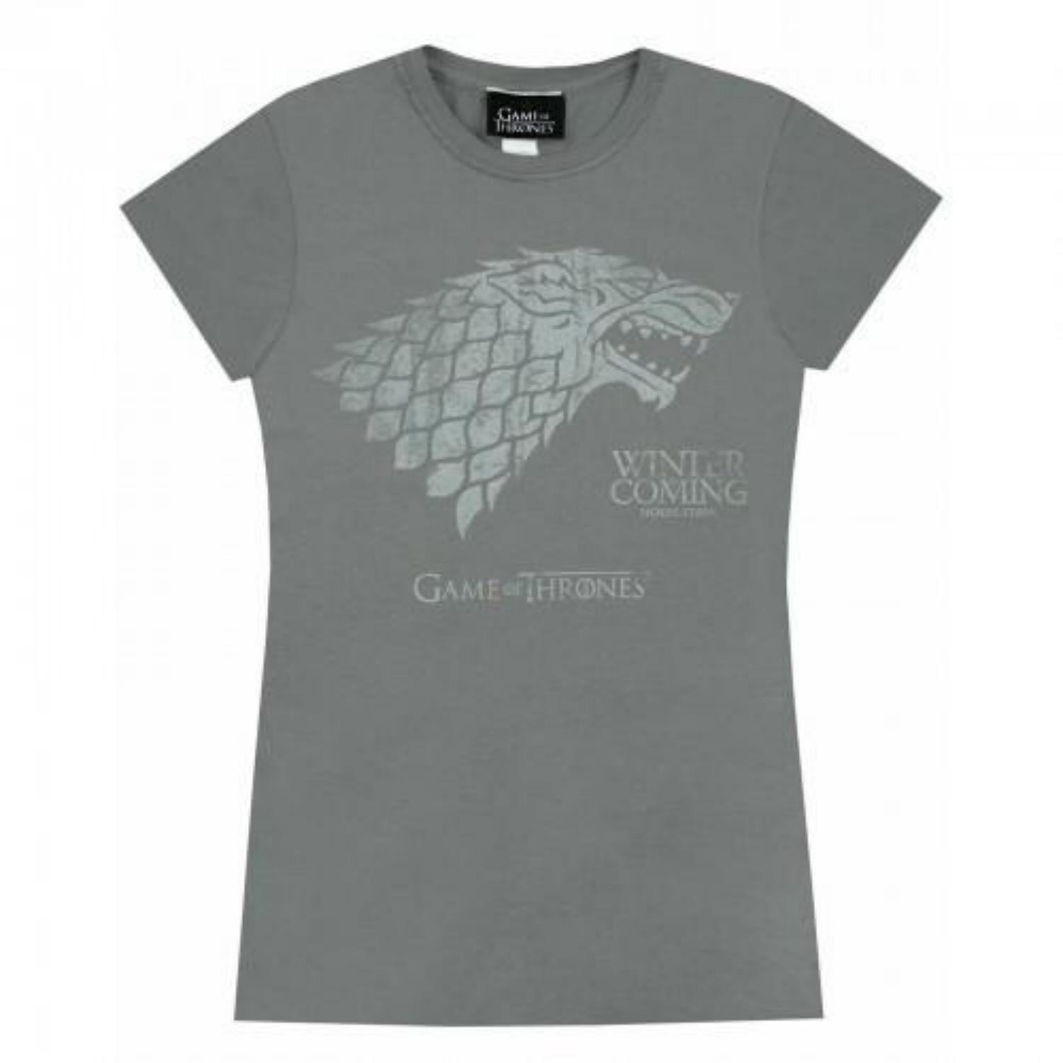 Game of Thrones Womens_Ladies Stark Winter Is Coming T-Shirt XXXXL
