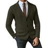 Men's Lapel Cardigan Suit Jacket Color, Lightweight Knit for Fall Winter