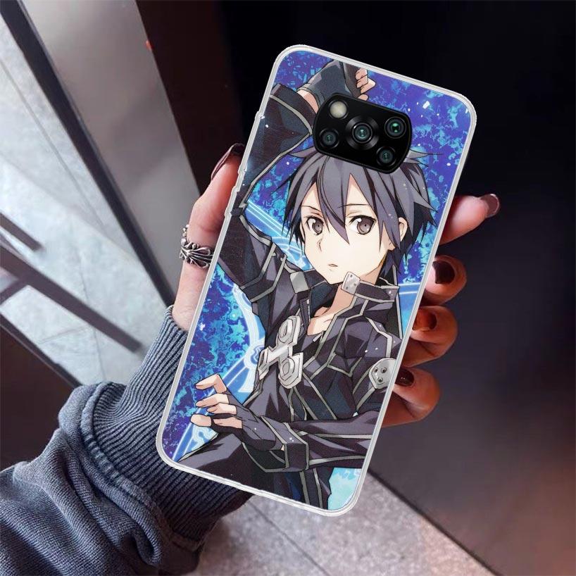 Sword Art Online Anime Phone Case For Xiaomi Poco X7 X6 X5 Pro F7 Ultra Redmi 15C 15 13 13C 12 12C 10 10A 10C 9 9A 9C 9T Shell P