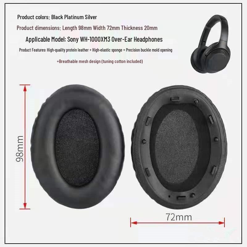 Sony WH-1000XM3 Headphones Replacement Earpads/Cushions/Covers