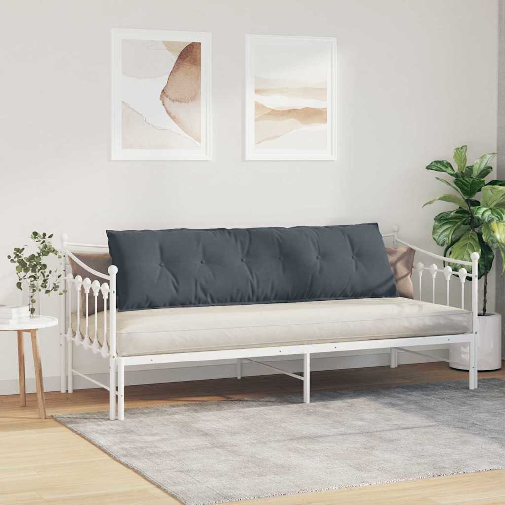 Back Cushion Dark Grey 180 x 50 cm Cord Fabric