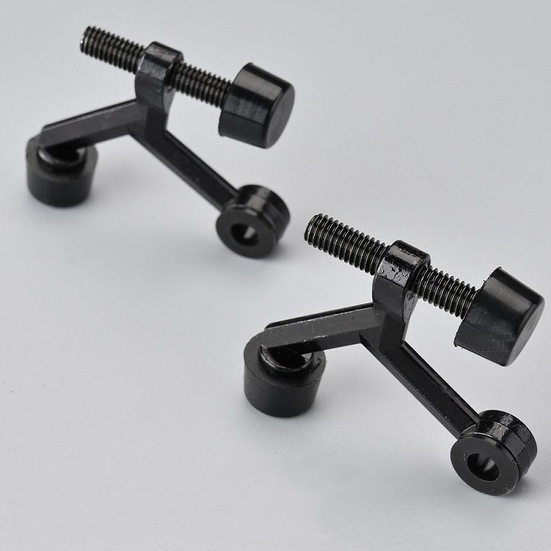 2Pcs Hinge Pin Door Stop Adjustable Hidden K-Type Thick Door Stop with Rubber Buffer Damper Door