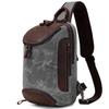 Vintage Canvas Zip Chest Bag Waterproof Men'S Crossbody Vintage Shoulder Bag Custom Men'S Unisex Crossbody Bag