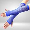 1 par høye elastiske fiskenetthansker Armdeksel Nylon albuelengde Halvfinger nettinghansker Kostymetilbehør