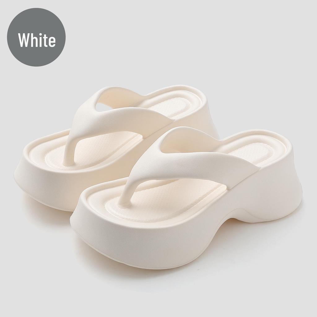 Women's 7CM Thick-Soled Flip-Flops, Arch Support, Non-Slip, Beach-Ready Fashion Sandals