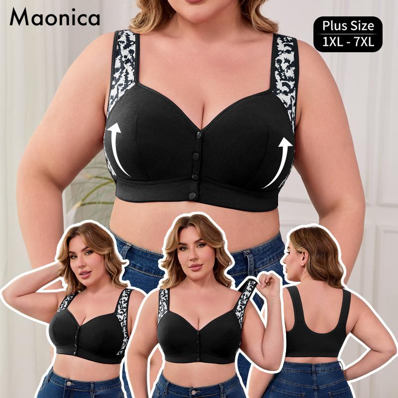 0XL-7XL Podprsenka s předním zapínáním Nadměrná velikost Bez kostic Tílko Spodní prádlo