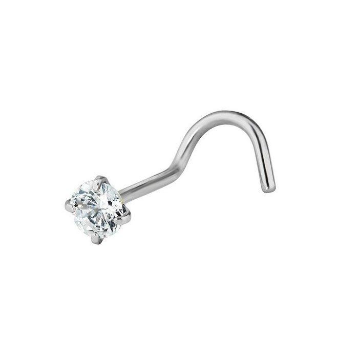 

Круглый циркон 3 мм, нострил из нержавеющей стали, модный пирсинг для носа One Size
