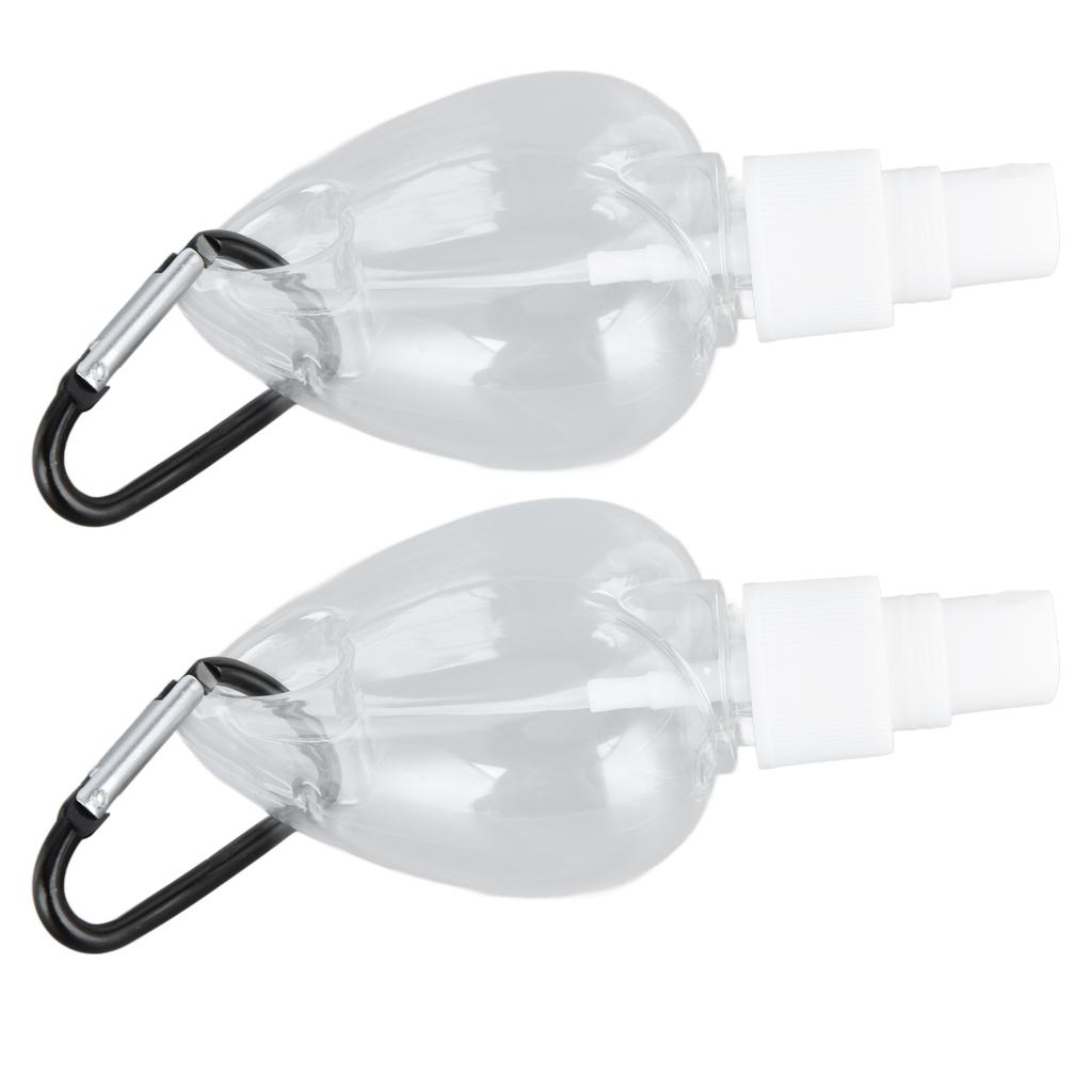 2 Pcs 50ml Reise Schlüsselanhänger Flaschen Tragbare Kunststoff Klar Auslaufsicher Nachfüllbar Leere Squeeze