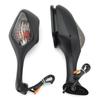 AD Black Motorcycle Rearview Mirror LED Folding Motorcycle Accessories for Honda CBR1000RR 2008-2014 LED Turn Signal Side Mirror