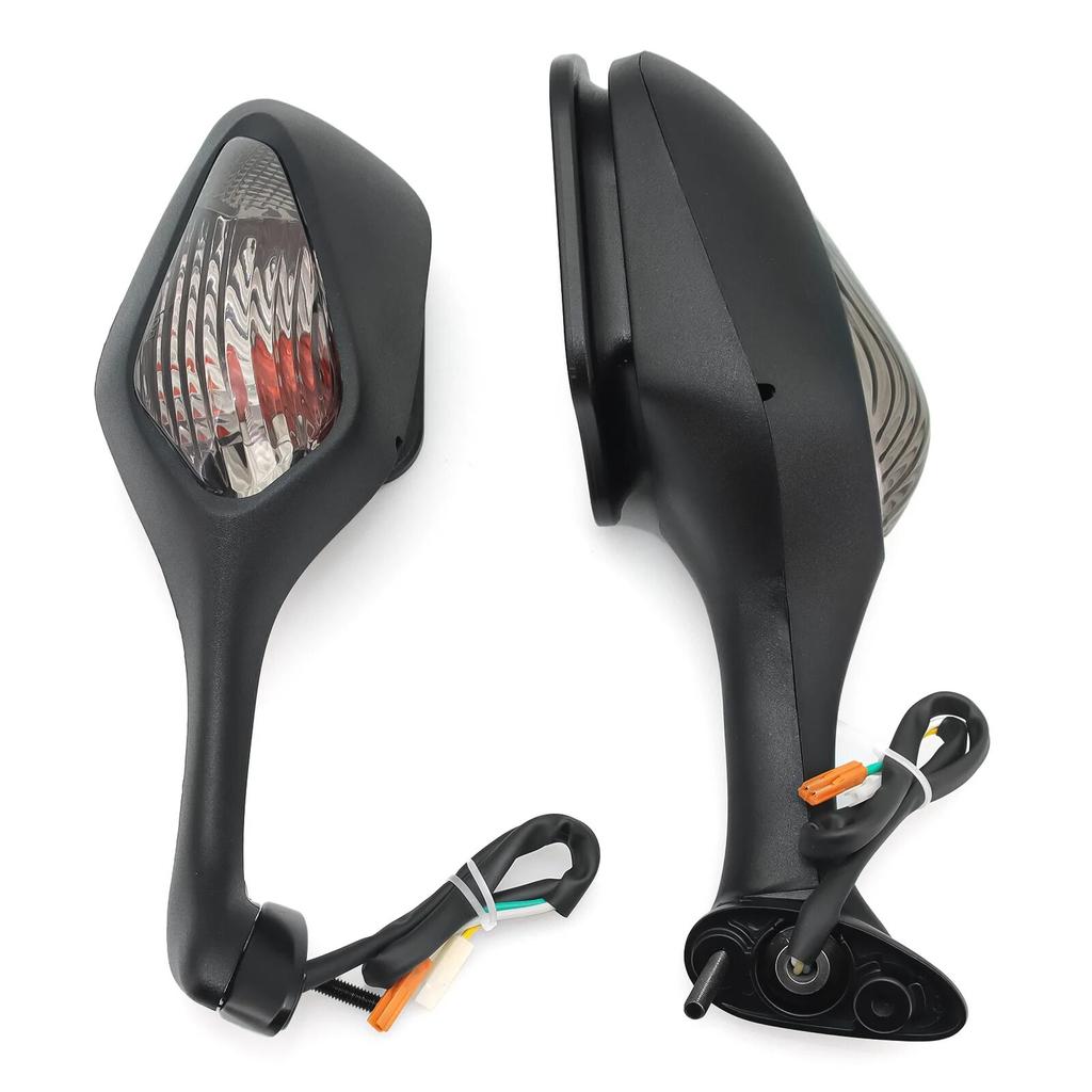 AD Black Motorcycle Rearview Mirror LED Folding Motorcycle Accessories for Honda CBR1000RR 2008-2014 LED Turn Signal Side Mirror