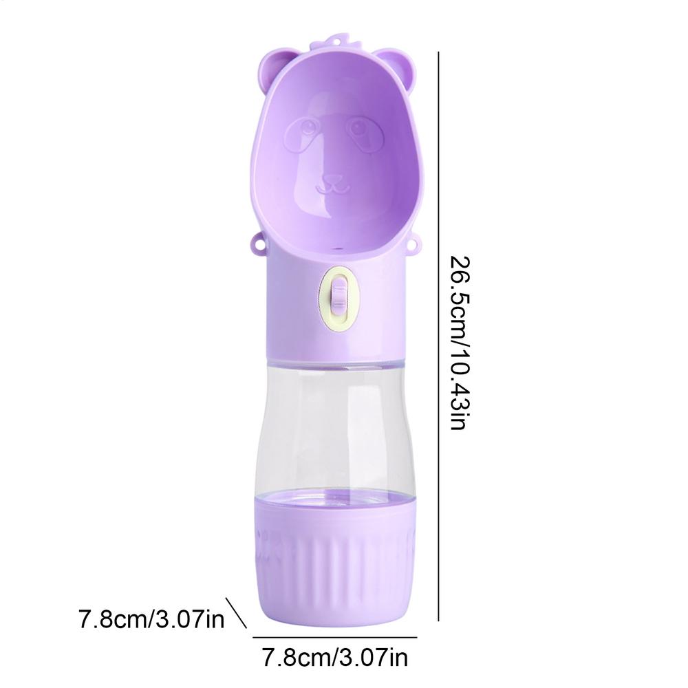

Dog Water Bottle Dog Portable Water Bottle With Food Container Leak Proof Lightweight Feeder 2 In 1 Drinking Cup For Puppy фиолетовый