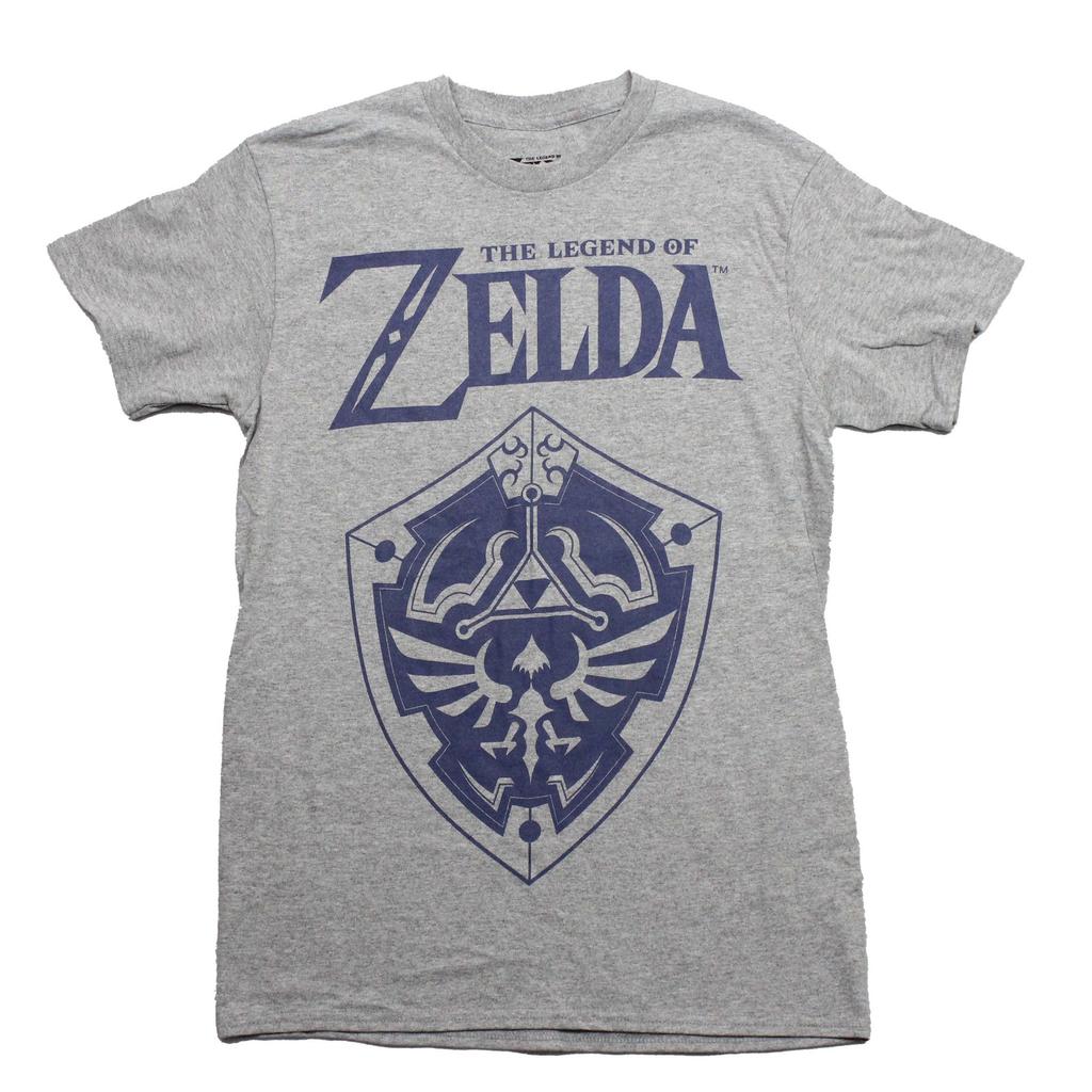The Legend of Zelda New Adult T-Shirt - Hyrule Shield Below Name