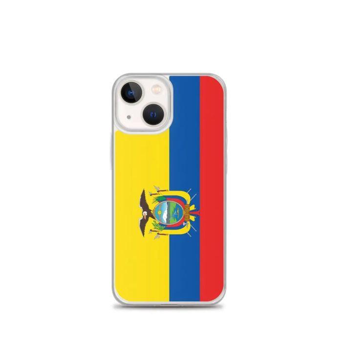 Coque iPhone - Multicolore - Drapeau Équateur - Souple - TPU - Transparent