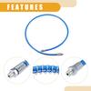 1Pc 37 Inch Universal 1/8" NPT Grease Gun Flex Hose - Trailer Flex Grease Hose Extension Non-Slip - Metal Blue