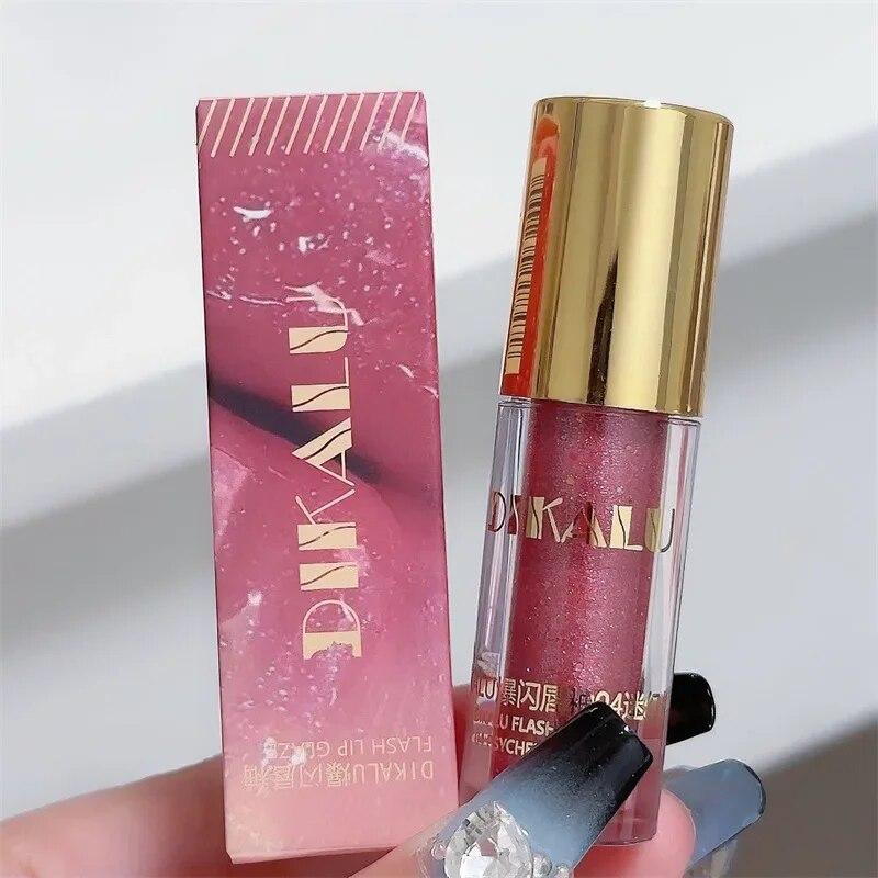 Waterproof Shimmer Glitter Lip Gloss 5 Colors Sparkling Glitter Liquid Lipstick Lip Gloss Sexy Lip Makeup Cosmetics