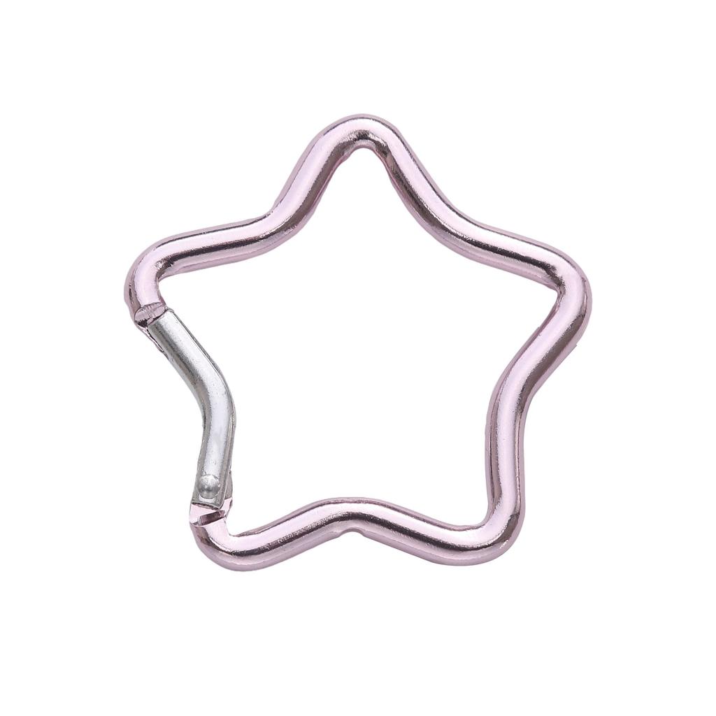 1pc Mountaineering Buckle Love Star Buckle D-Shaped Buckle Color Backpack Buckle Aluminum Keychain DIY Accessories