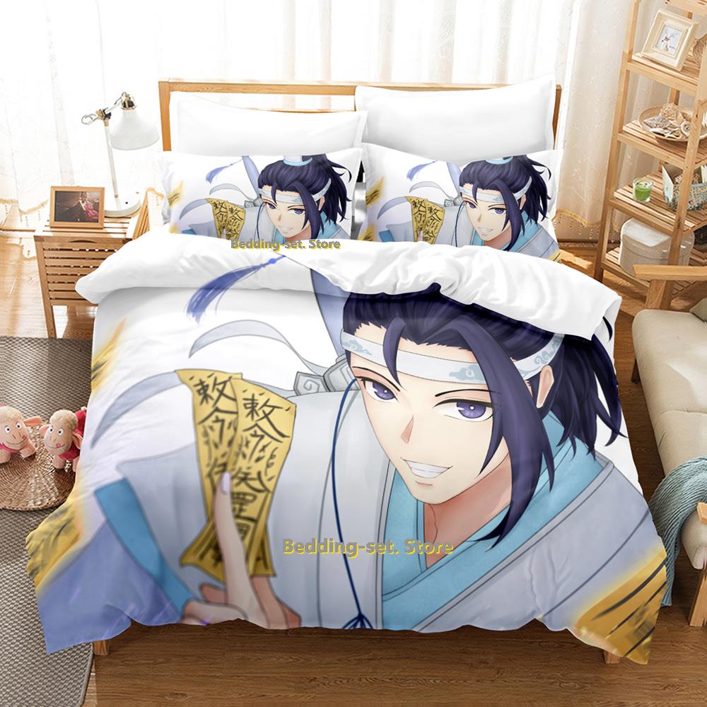 Comforter New Mo Dao Zu Shi The Grandmaster Of Demonic Cultivation Bedding Set Anime Three-Piece Set Adult Kid Bedroom Duvet Sets