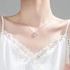 Beixi S925 Silver Envelope Necklace: Women's Simple, Versatile Clavicle Chain with Unique Design