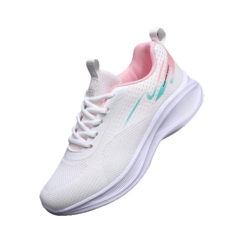 Spring mesh breathable running shoes lace-up soft-soled leisure travel shoes student sports shoes