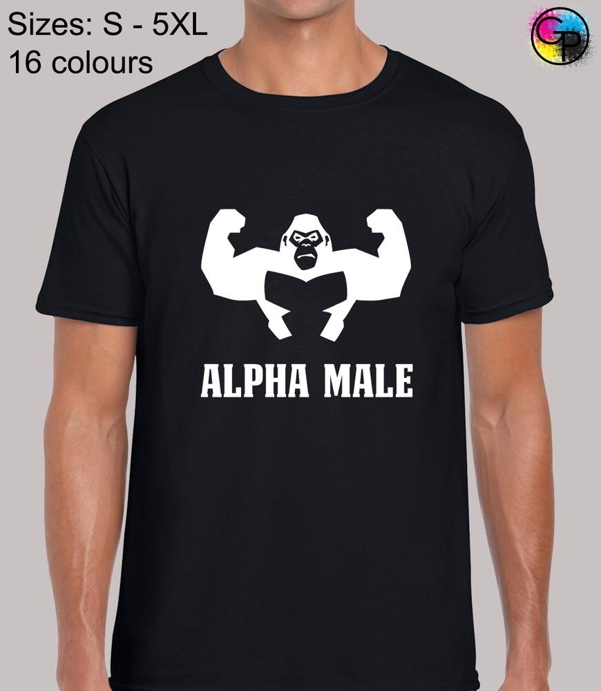 Alpha Male Gorilla Cool Gym Training Regular Fit T-Shirt Top TShirt Tee for Men