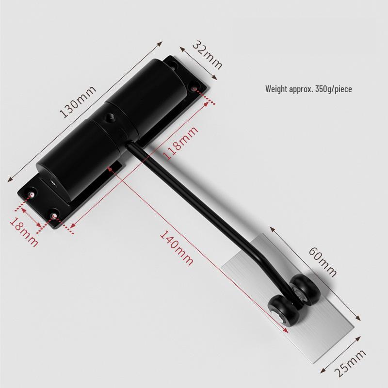 Portable Silent Spring-Back Lightweight Automatic Door Closer