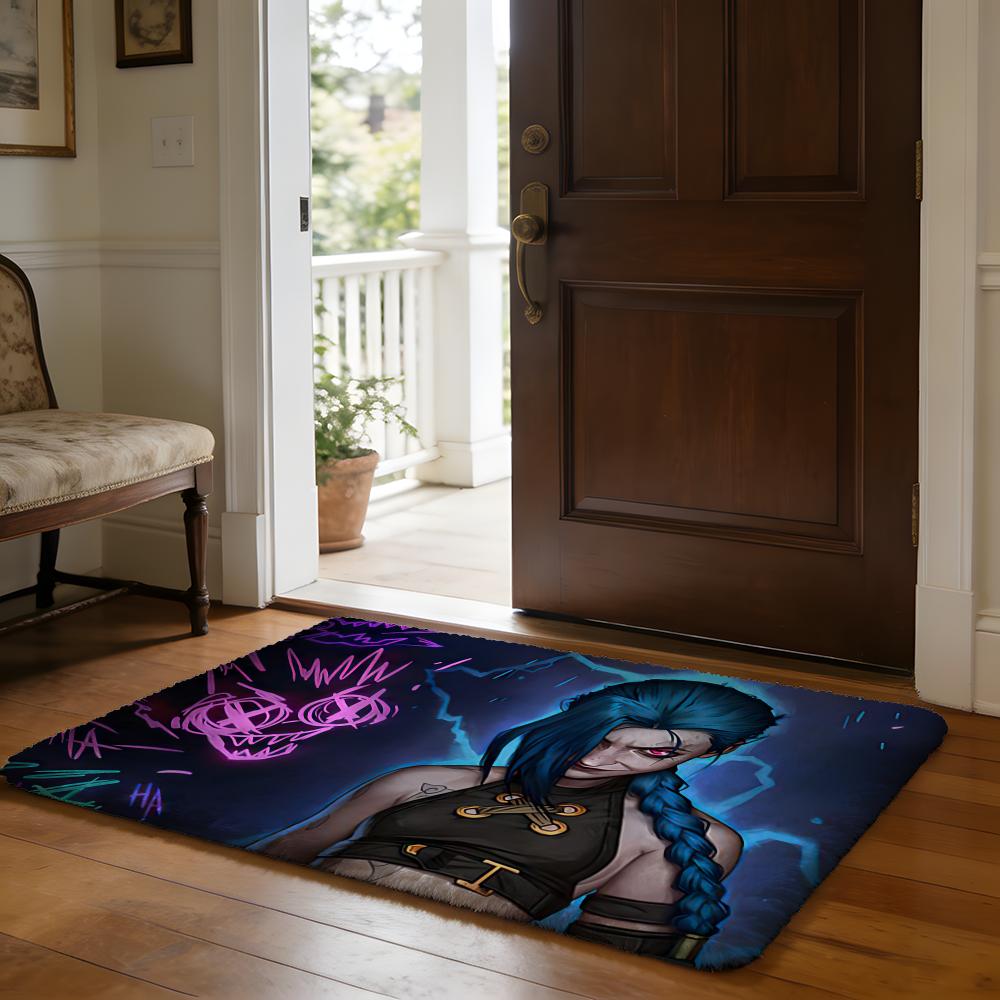 Floor Mat Soft Flannel Rug Non Slip Absorbent Mat for Bathroom Bedroom Home Decor Cool Anime J JinxS