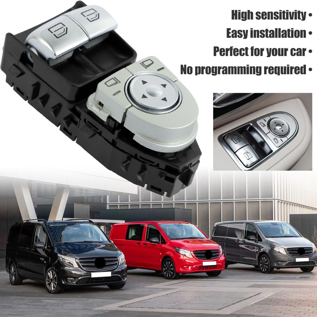 Car Window Switch For Vito W447 2015-2018 Plastic Power Window Switch Button Electric Window Control Lifter Switch for Car Auto