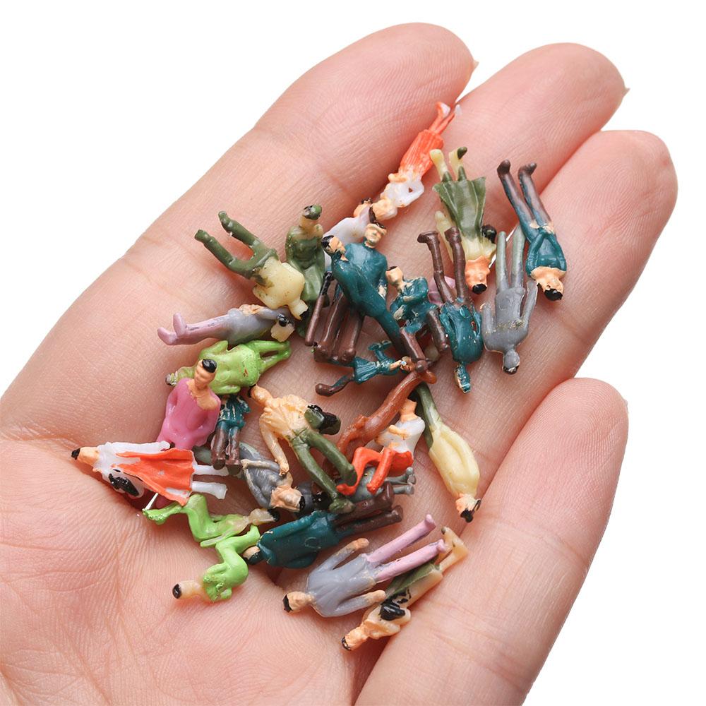 Decorations Mixed Color Pose People Figures Model Building Passengers Train Scenery DIY Character