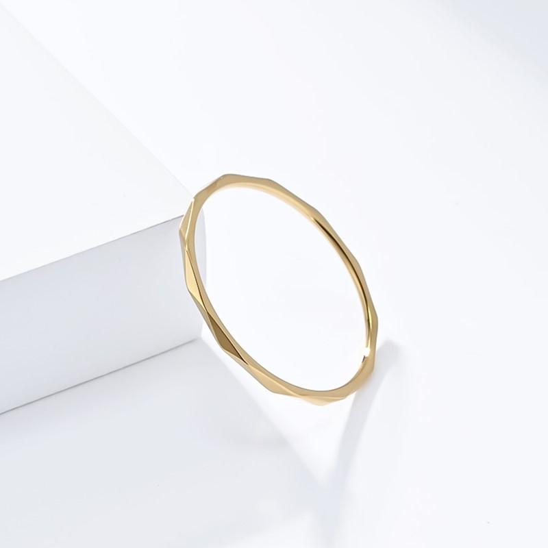 1mm Thin Stackable Ring Stainless Steel V Faceted Knuckle Midi Ring Wedding Band for Women Girl Size 3-10