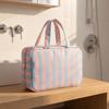 Large Capacity Travel Wash Handbag Striped Make Up Bag Travel Storage Bag  Space Saving