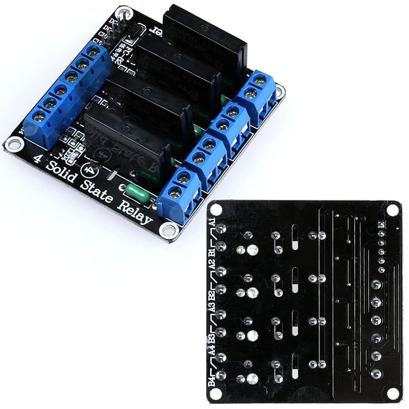 1 Channel 5V Low Level Trigger Solid State Relay Module with Fuse, 1 Way 250V 2A for Industrial Control Applications