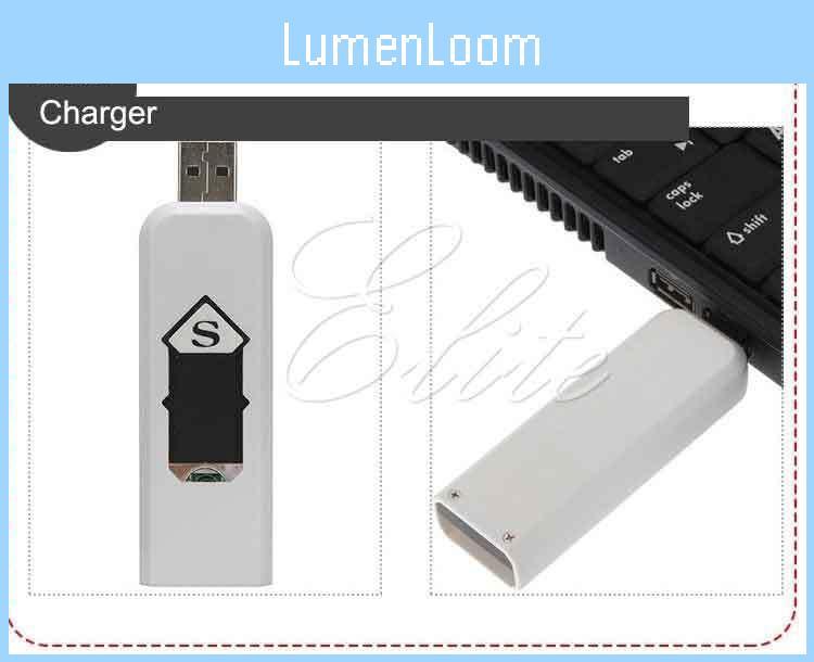 New Usb Slim Rechargeable Cigar Cigarette Flameless Lighter Lighter Electronic Lighters