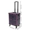 Purple Rolling Makeup Case – Stylish Professional Artist Trolley Organizer