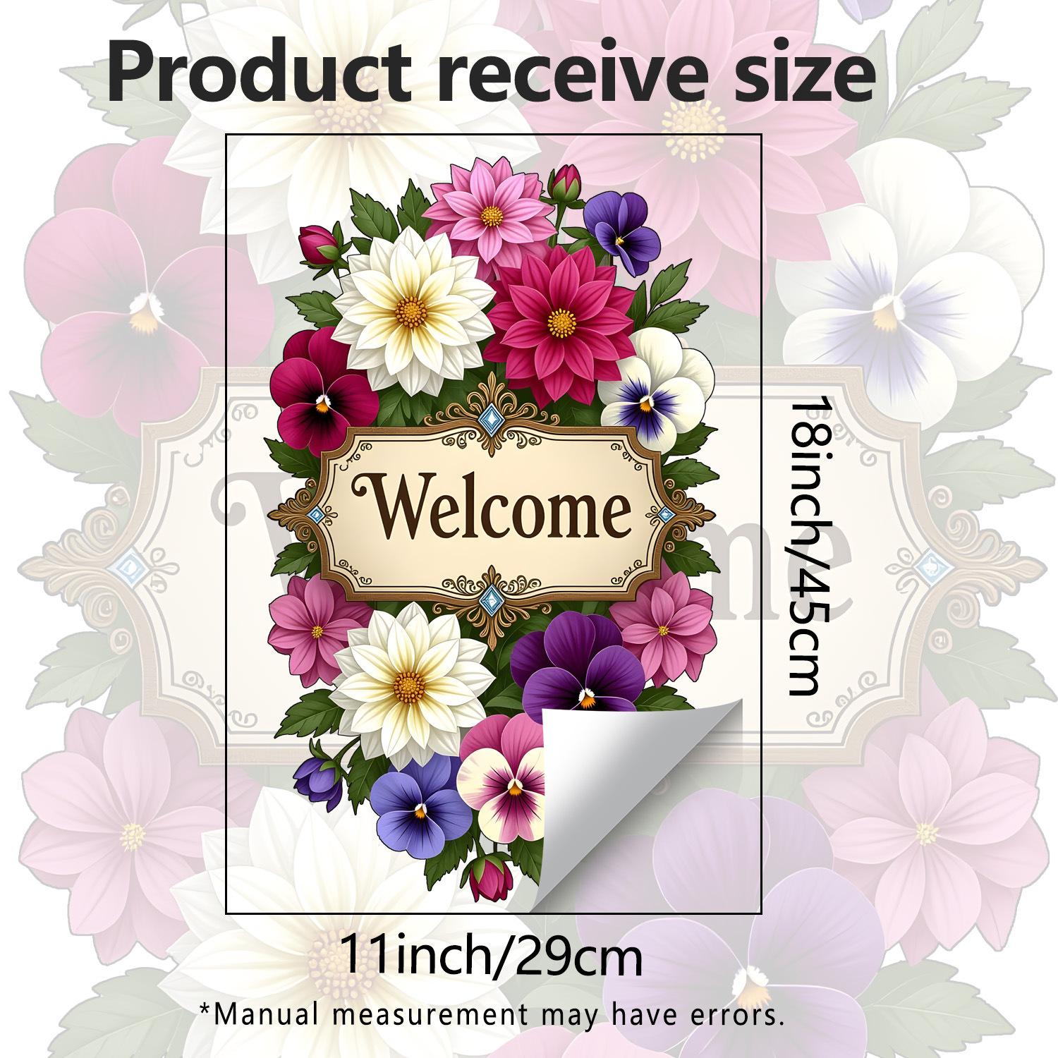 

Креативные цветочные стеклянные наклейки Добро пожаловать для кухни, спальни, гостиной и декора окон JDT-A633