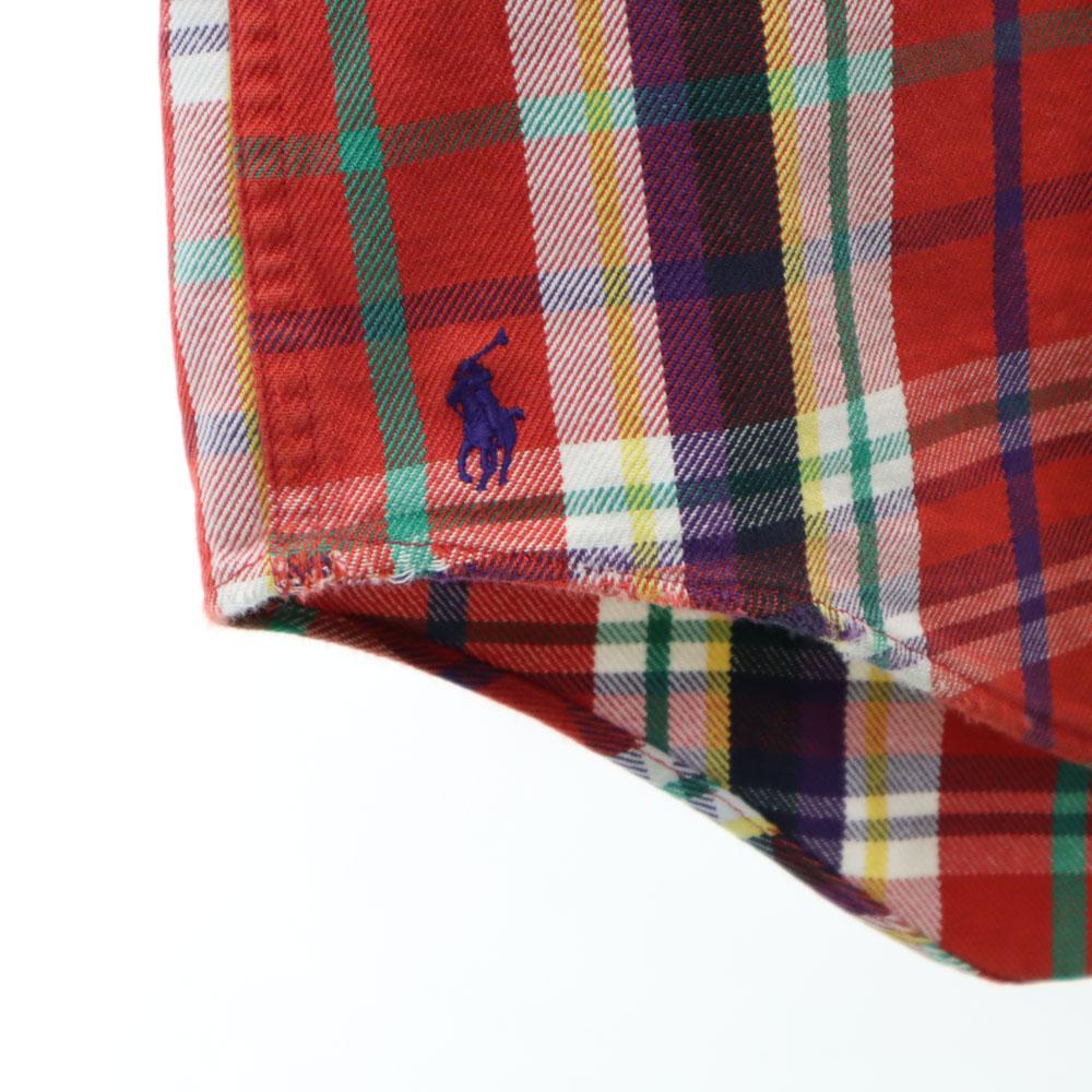 Ralph Lauren 80s 90s OLD THE BIG SHIRT Check Pattern Long Sleeve Flannel Shirt Men's Used