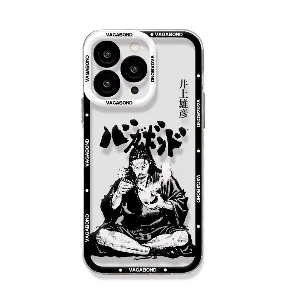 Vagabond Manga Phone Case For iPhone 16 15 14 13 12 11 Pro Max XS X XR 7 8 Soft Silicone Transparent Cover