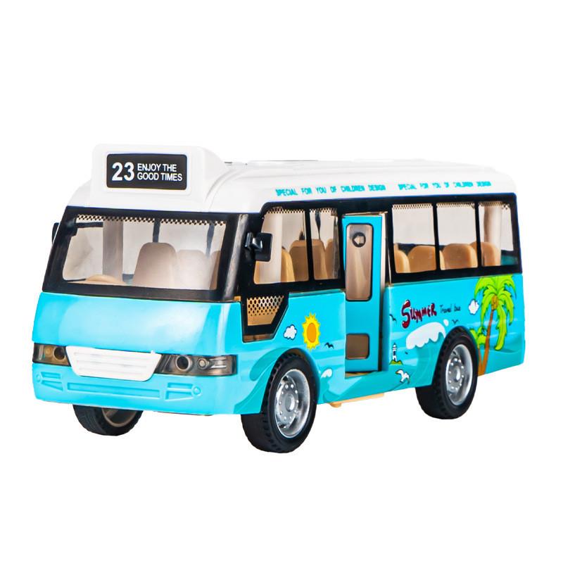 Inertia Bus Childrens Toy With Flashing Lights For Playroom Gift And Learning