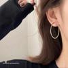 S925 Silver Needle Large Hoop Earrings - Japanese & Korean Style, Fashionable & Versatile, Celebrity-Inspired.