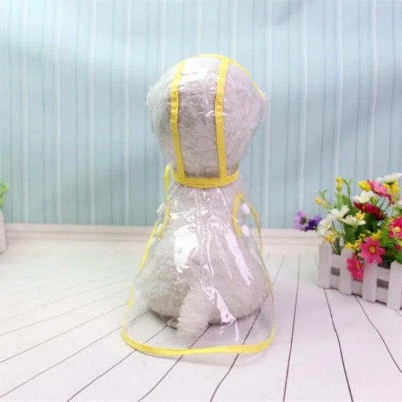 1Pc Dog Raincoat Small Dog Pet Dog Raincoat Transparent Raincoat Pet Clothing Waterproof