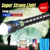 High Power LED Flashlights Super Bright Rechargeable Flashlight 4000M Most Powerful Torch Outdoor Camping Lantern