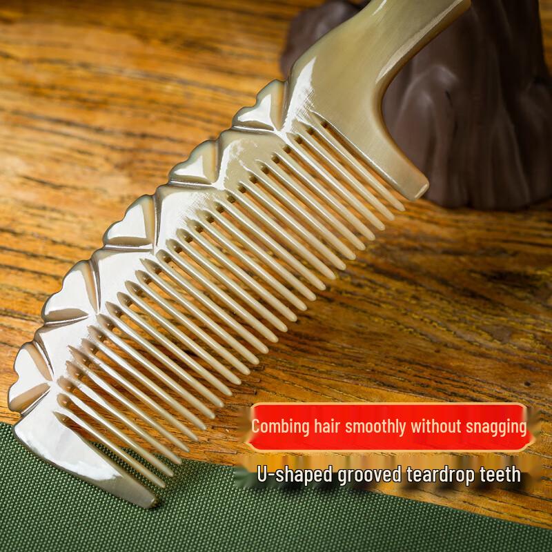 Zhixu Natural Ox Horn Massage Comb