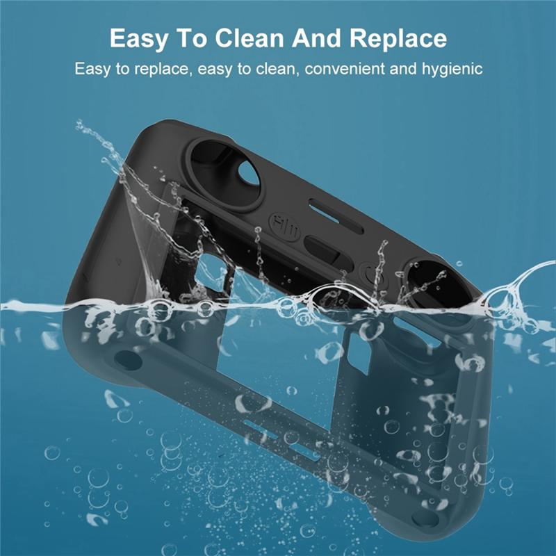 B03B-For DJI Mini 4 Pro/Air3 Drone Remote Control/DJI RC2 Multi-Function Convenient Silicone Protective Case Cover,Black Accesso