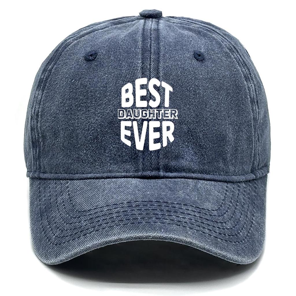 Beste Tochter aller Zeiten" Aufdruck Snapback Baseballkappe, Muttertag Sporthut Lässig Unelastisch Sonnenschutz Mode Verstellbare Baseballkappe