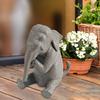 Hand Painted Elephant Model Figurine Realistic Animal Sculpture PVC Toy for Living Room Bedroom Office Decor